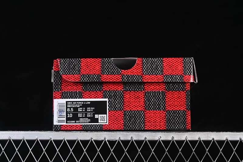 All categories Nk Air Force 1 Air Force series Nk Air Force 1 Low Air Force low-top Nike Air Force 1'07 Low limited edition red and black color matching Air Force 1 low-top casual sneakers KD1688-007